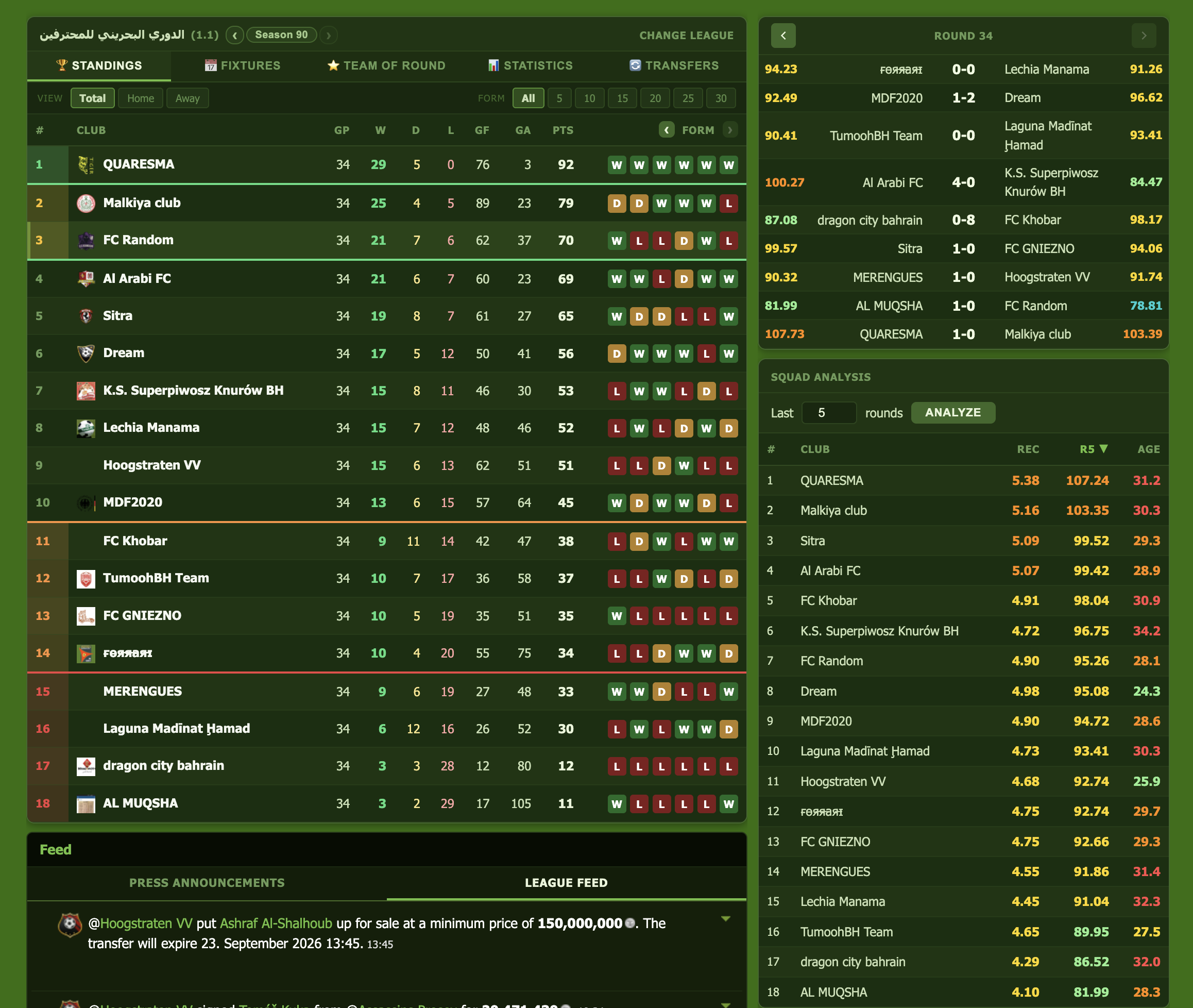 New League Design